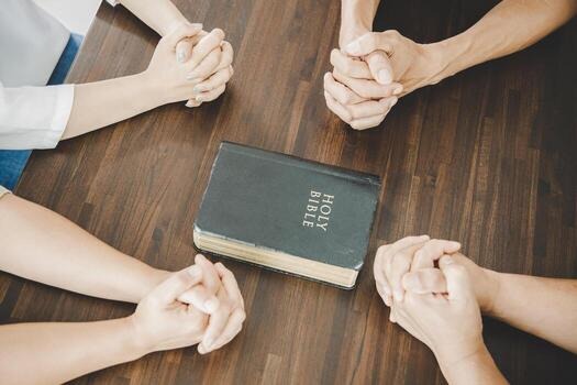 Prayer Group members in prayer